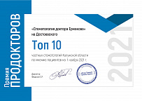 Диплом ПРОДОКТОРОВ 2021 год